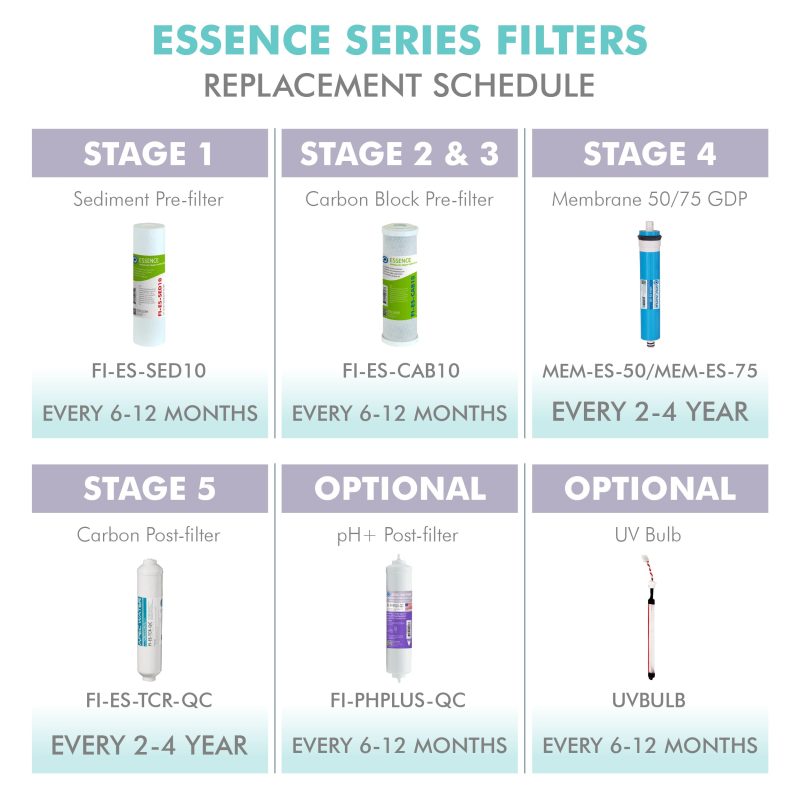 essence filter change schedule 02 9