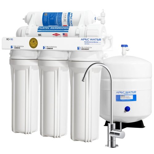 RO-90 – Ultimate 5-Stage 90 GPD High Output Reverse Osmosis Water Systems for Drinking Water, WQA Certified